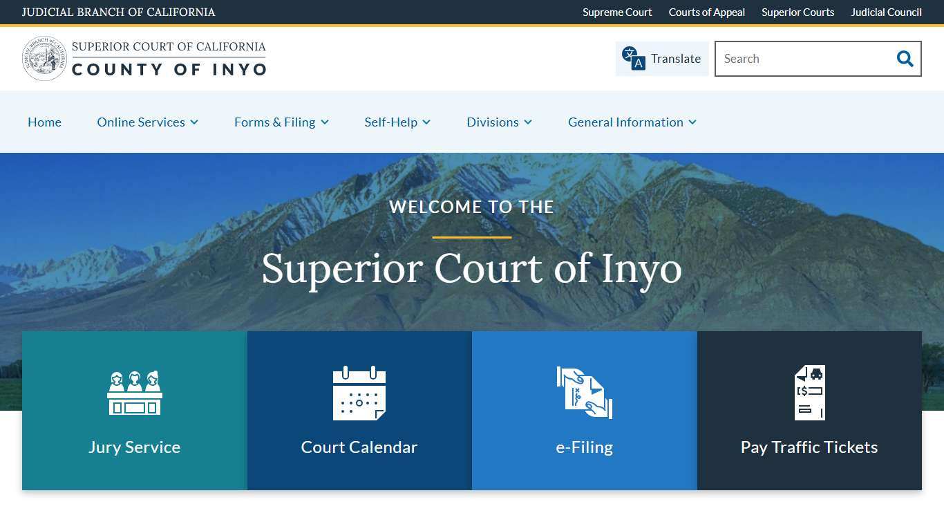 Home | Superior Court of California | County of Inyo